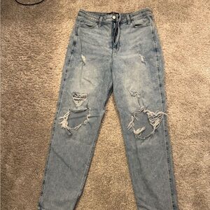 Hollister Light Blue Distressed Boyfriend Jeans